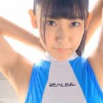 林田百加グラビア動画 リアライズ競泳水着のS字ラインが美しいクビレボディ